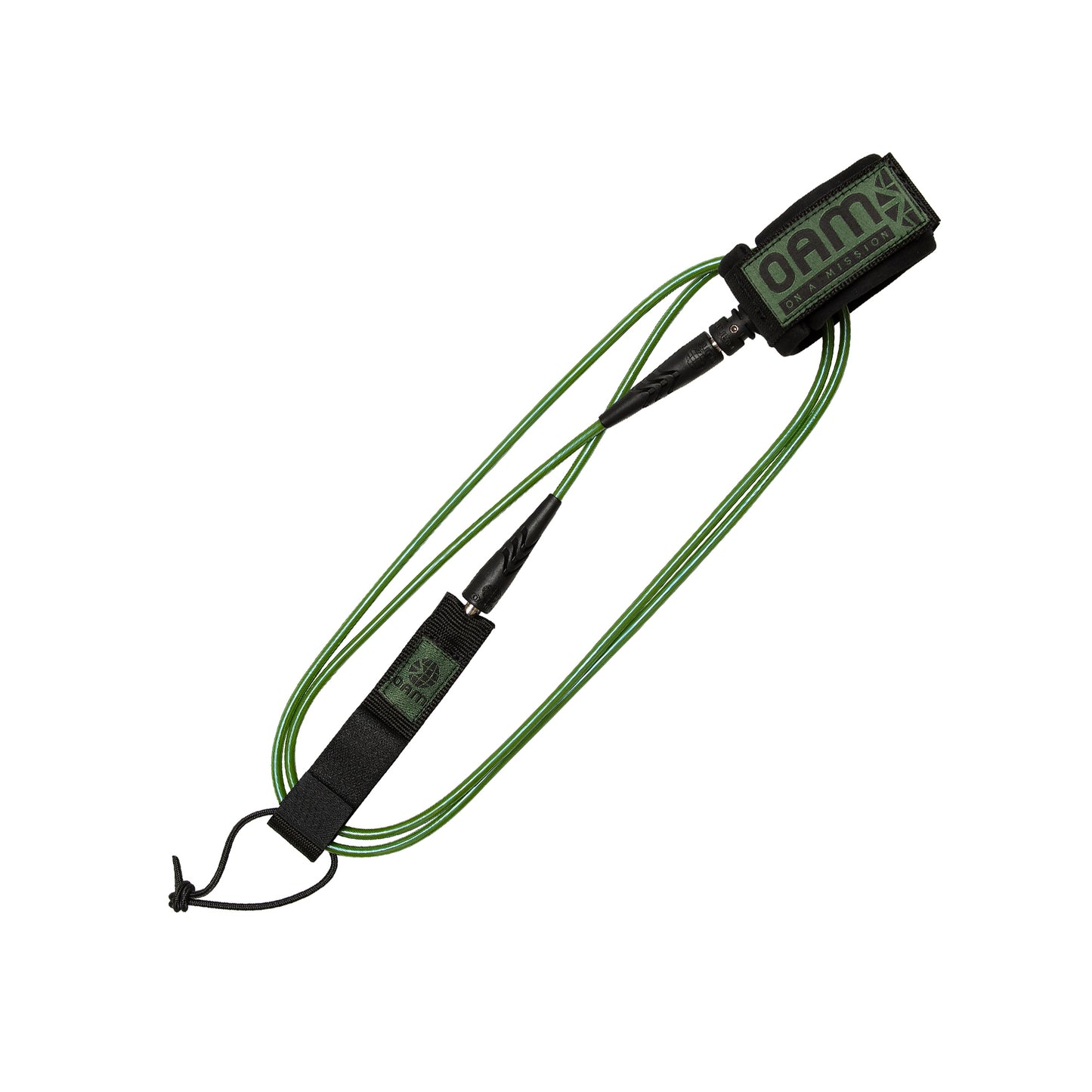 On A Mission 6 Foot ARMY GREEN Regular Surf Leash