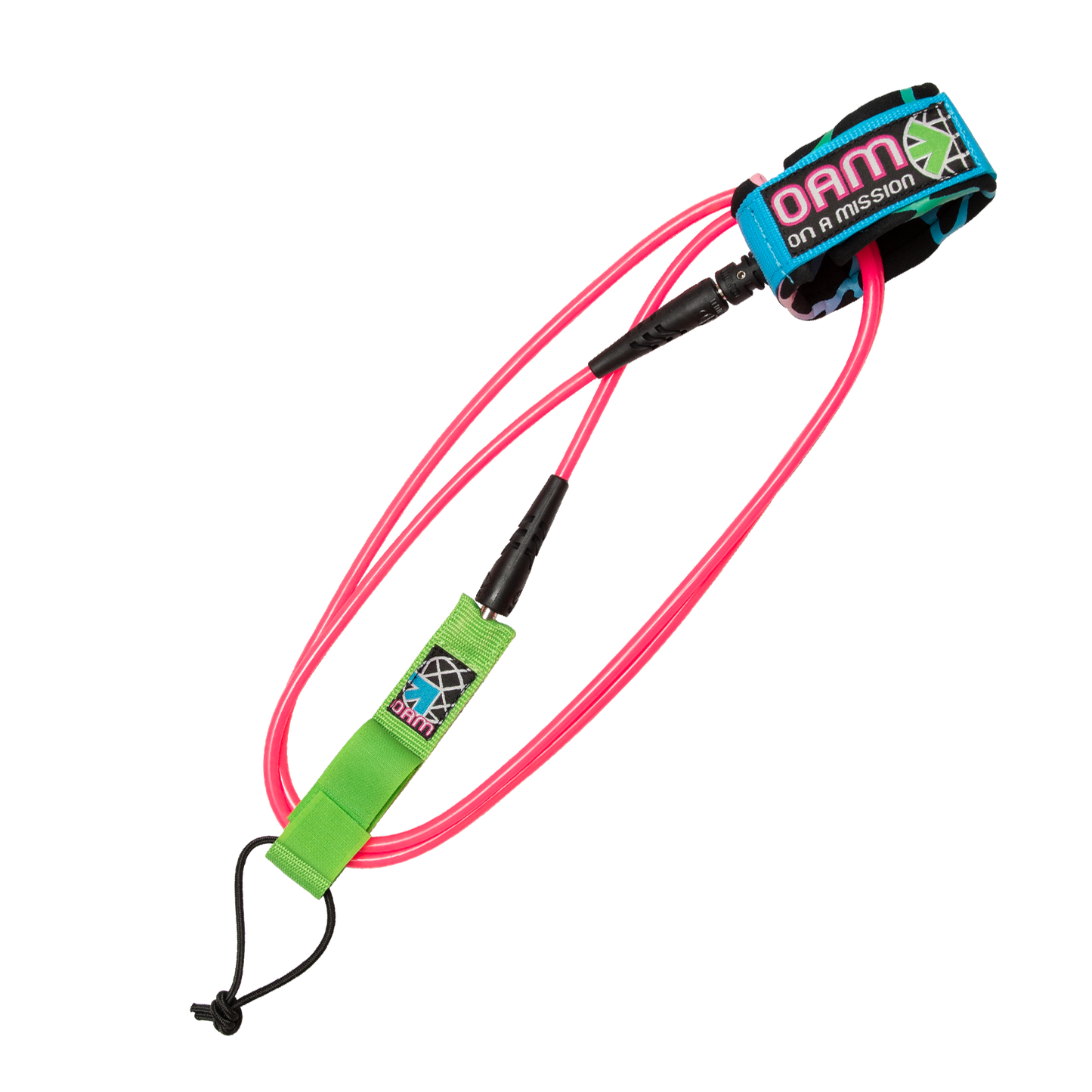 On A Mission 8 Foot Pink Giraffe Regular Surf Leash