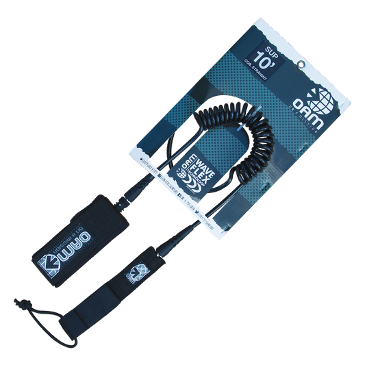On A Mission 10 Foot SUP Straight and Coil Leash Black